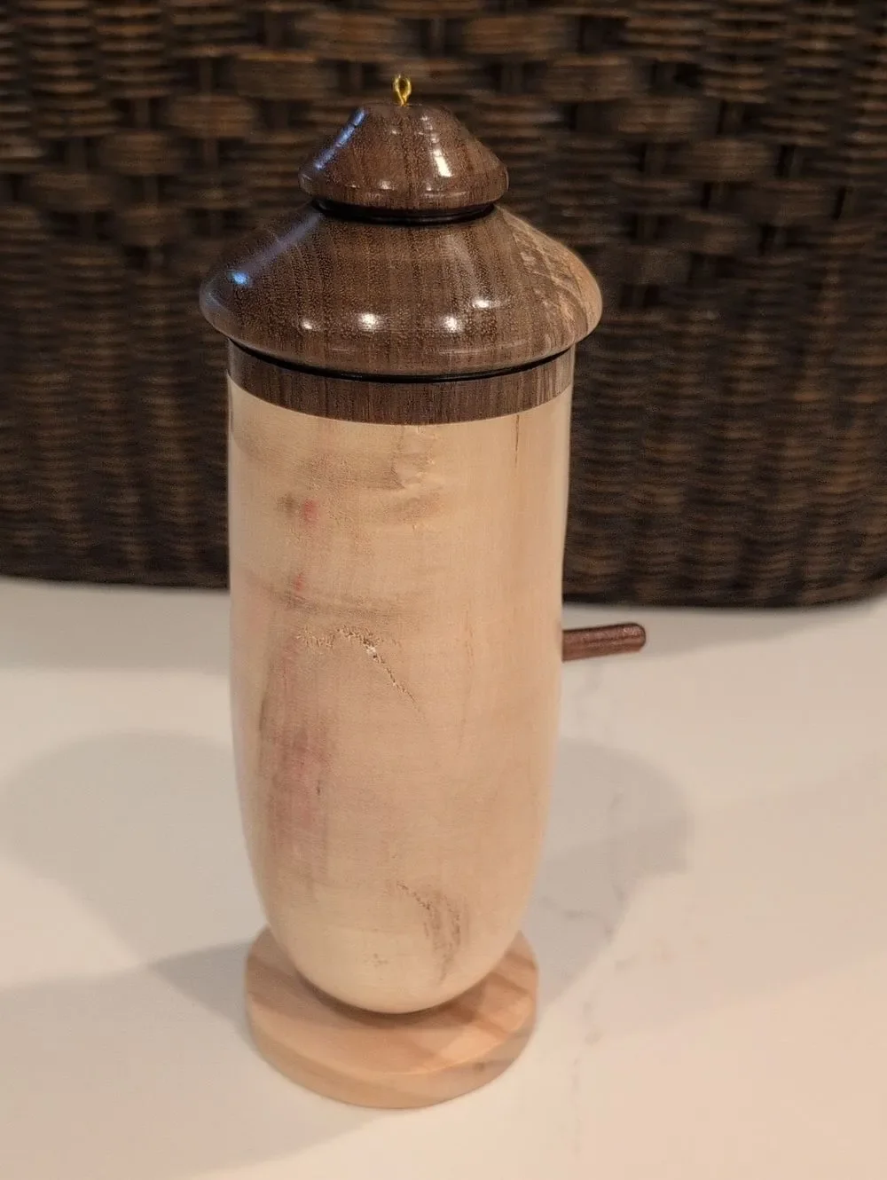 Natural Wood 2-Tone Hummingbird Bird House Handmade